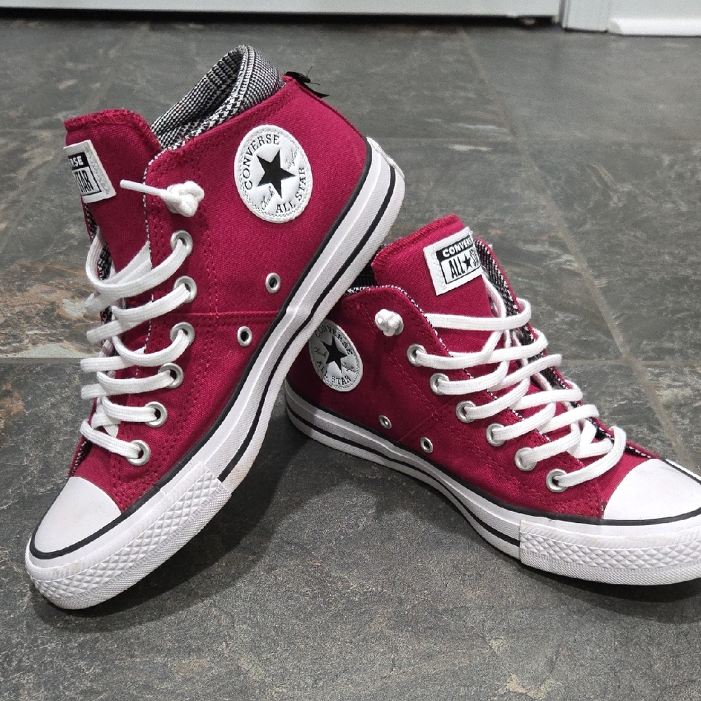 Converse Burgundy High-Top Sneakers